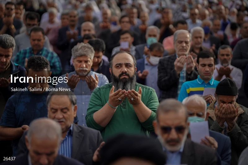 Iranians perform Eid al-Fitr prayers in Tehran