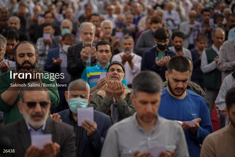 Iranians perform Eid al-Fitr prayers in Tehran