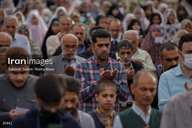 Iranians perform Eid al-Fitr prayers in Tehran