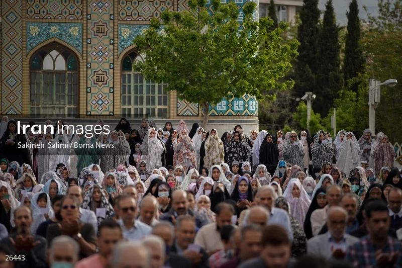 Iranians perform Eid al-Fitr prayers in Tehran