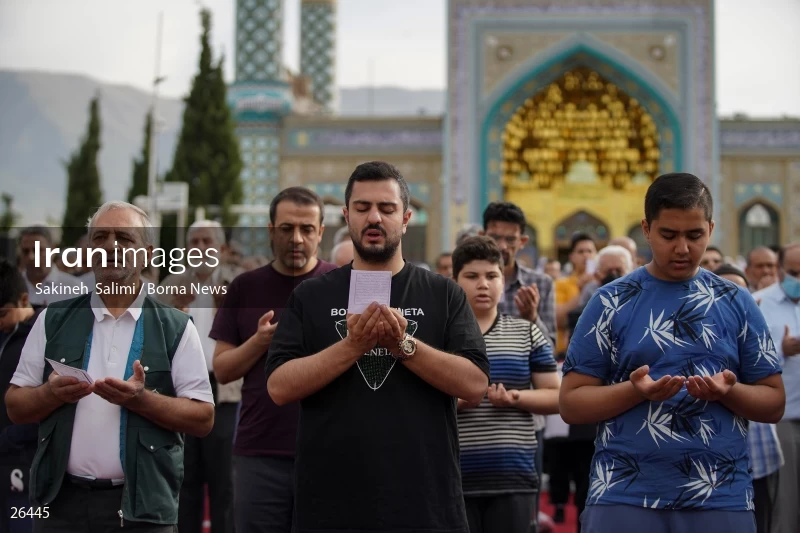 Iranians perform Eid al-Fitr prayers in Tehran