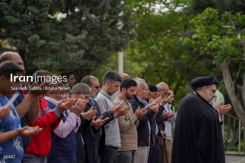 Iranians perform Eid al-Fitr prayers in Tehran
