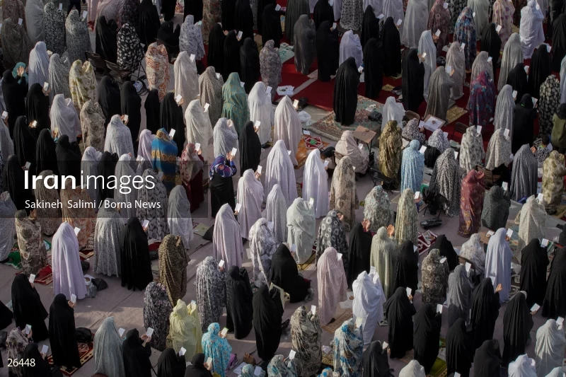 Iranians perform Eid al-Fitr prayers in Tehran