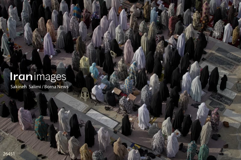 Iranians perform Eid al-Fitr prayers in Tehran