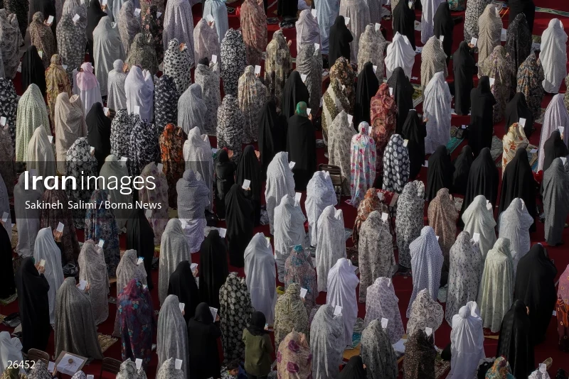 Iranians perform Eid al-Fitr prayers in Tehran