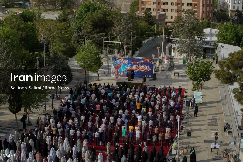 Iranians perform Eid al-Fitr prayers in Tehran