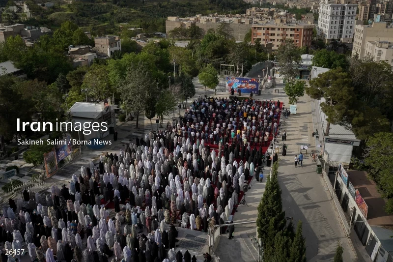 Iranians perform Eid al-Fitr prayers in Tehran