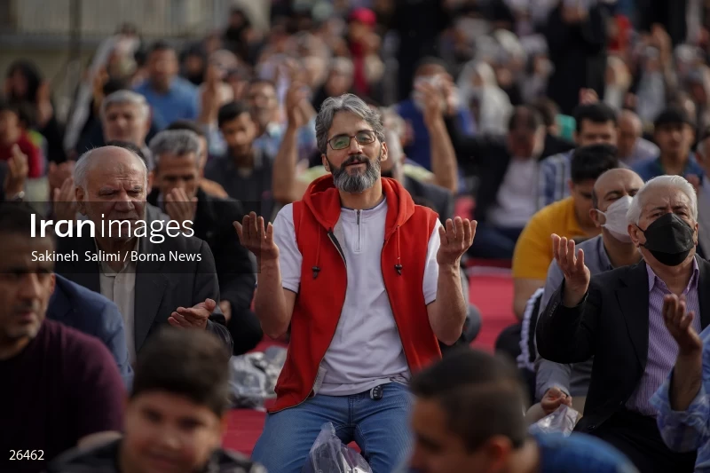 Iranians perform Eid al-Fitr prayers in Tehran