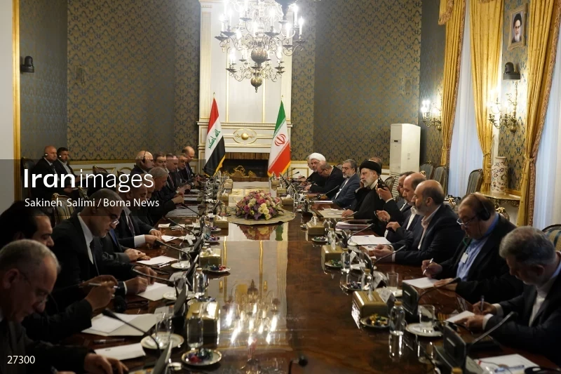 Ebrahim Raisi's official welcome to the President of Iraq