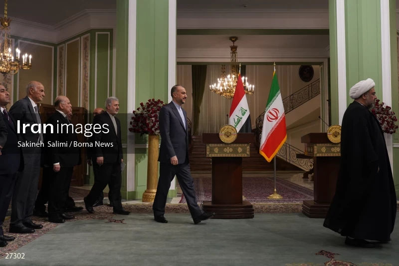 Ebrahim Raisi's official welcome to the President of Iraq