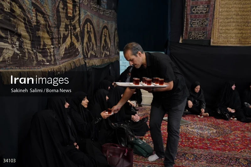 Mourning at Hosseinieh Sadat Akhavi in Tehran