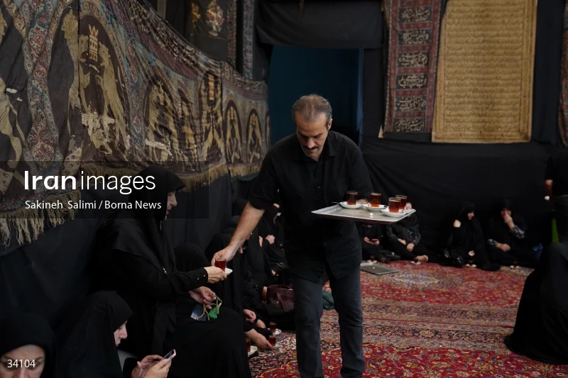 Mourning at Hosseinieh Sadat Akhavi in Tehran