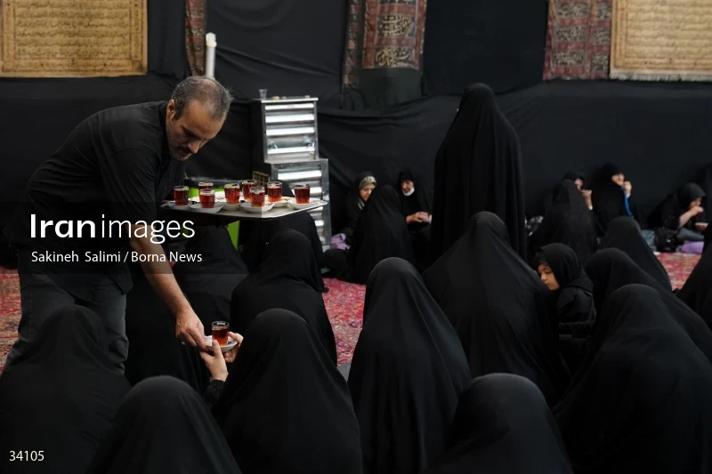 Mourning at Hosseinieh Sadat Akhavi in Tehran
