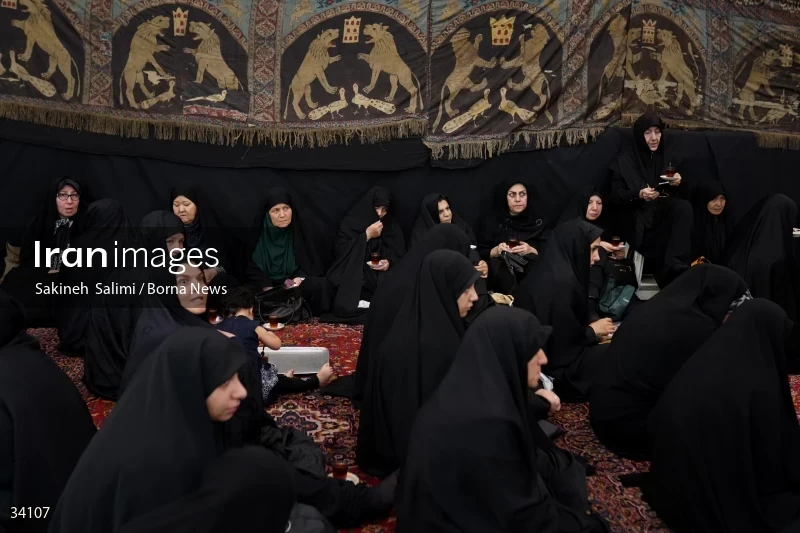 Mourning at Hosseinieh Sadat Akhavi in Tehran