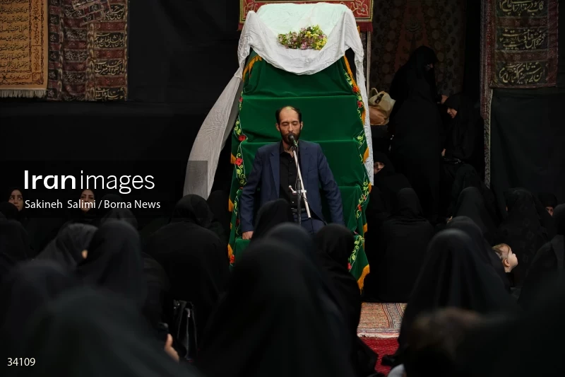 Mourning at Hosseinieh Sadat Akhavi in Tehran