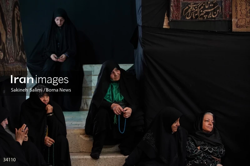 Mourning at Hosseinieh Sadat Akhavi in Tehran