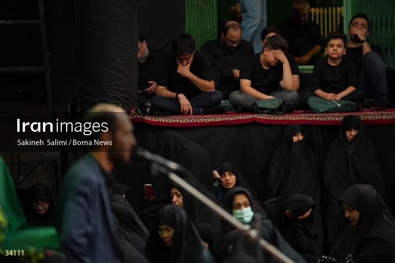 Mourning at Hosseinieh Sadat Akhavi in Tehran