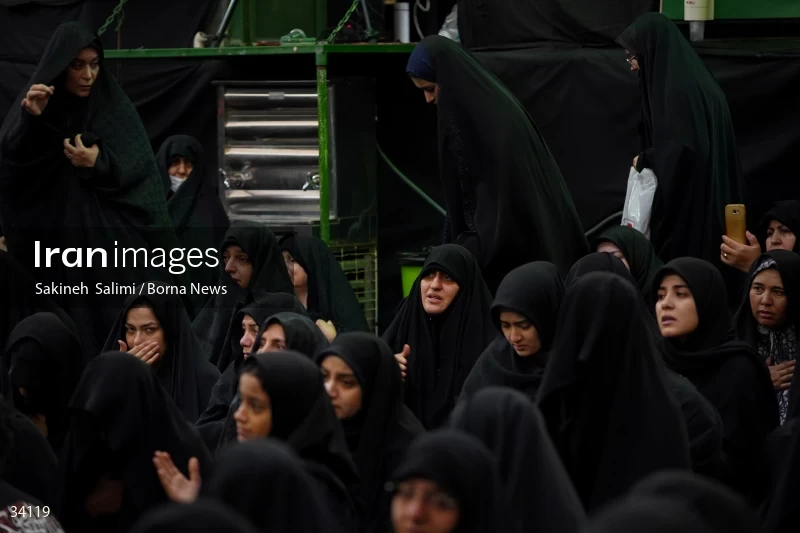 Mourning at Hosseinieh Sadat Akhavi in Tehran