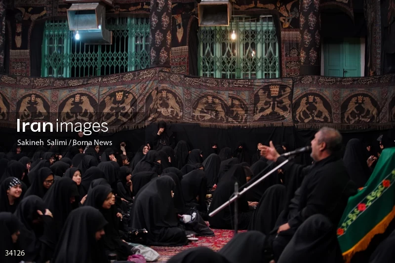 Mourning at Hosseinieh Sadat Akhavi in Tehran