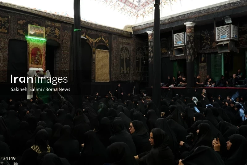 Mourning at Hosseinieh Sadat Akhavi in Tehran