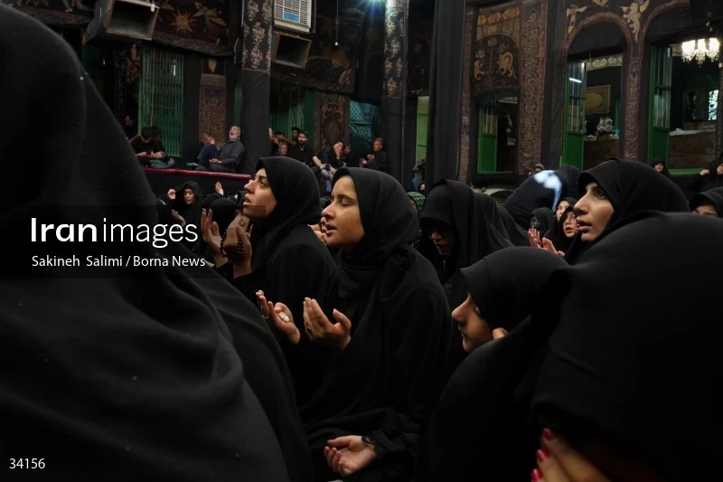 Mourning at Hosseinieh Sadat Akhavi in Tehran