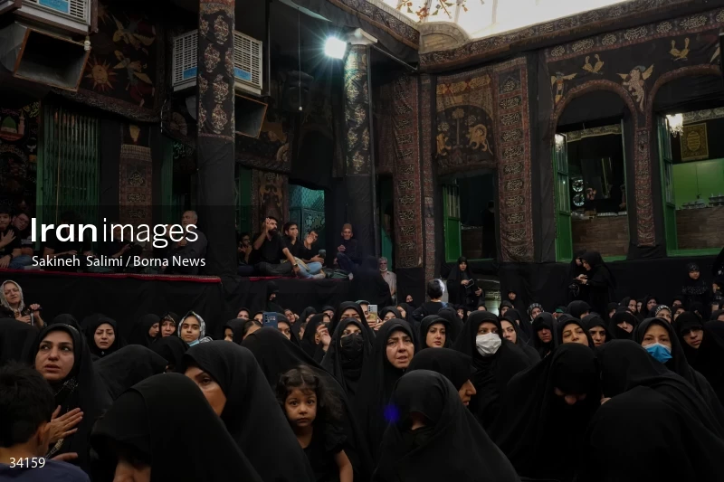 Mourning at Hosseinieh Sadat Akhavi in Tehran