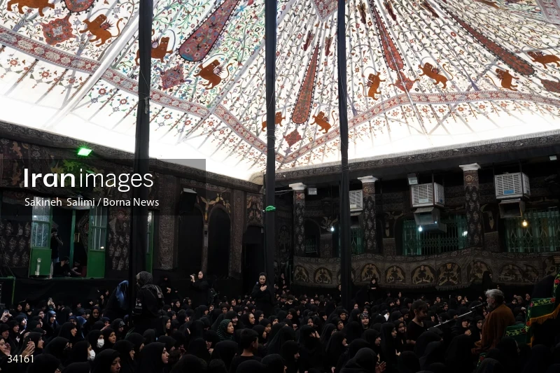 Mourning at Hosseinieh Sadat Akhavi in Tehran