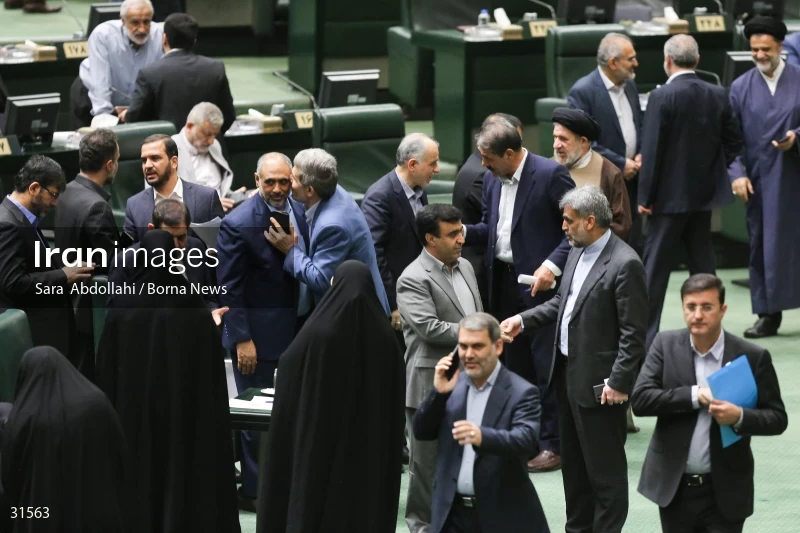 The meeting of Iranian Parliament to review the qualifications of the proposed Minister of Agriculture