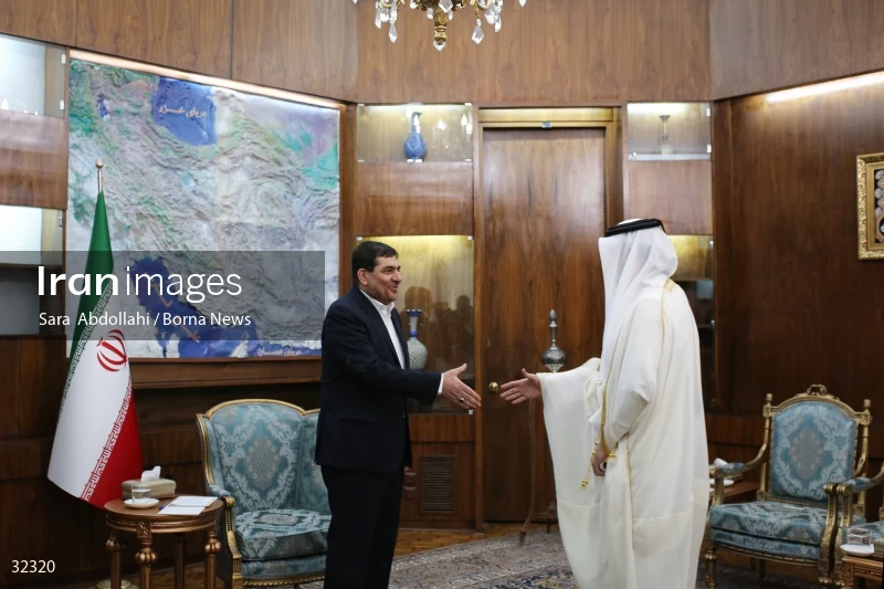 The meeting of the Minister of Labor of Qatar with the first vice president of Iran