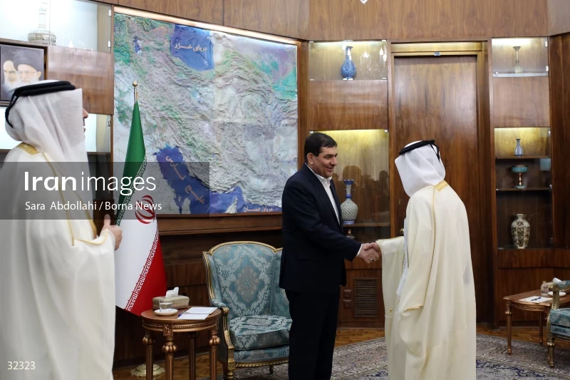 The meeting of the Minister of Labor of Qatar with the first vice president of Iran