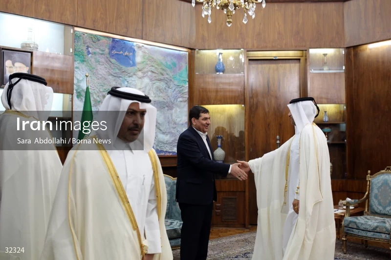 The meeting of the Minister of Labor of Qatar with the first vice president of Iran