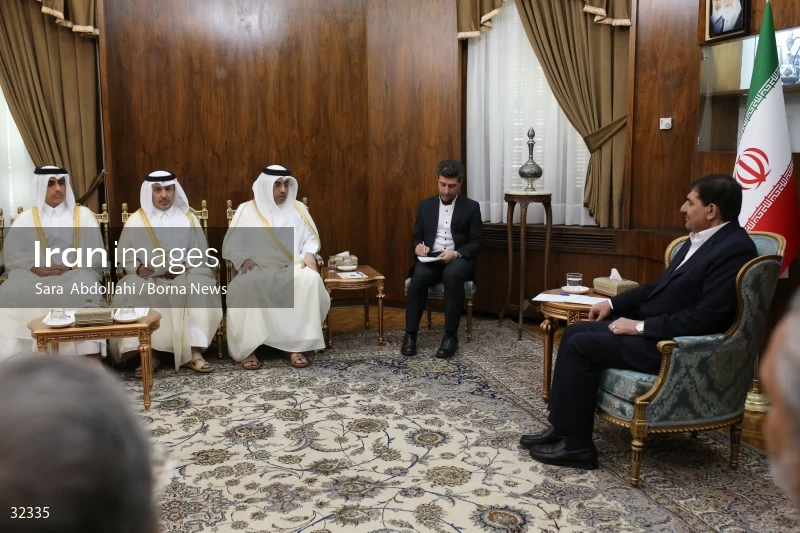 The meeting of the Minister of Labor of Qatar with the first vice president of Iran