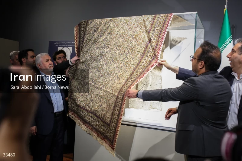 The unveiling ceremony of the Sassanid bas-relief