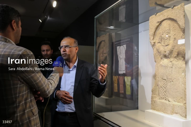 The unveiling ceremony of the Sassanid bas-relief