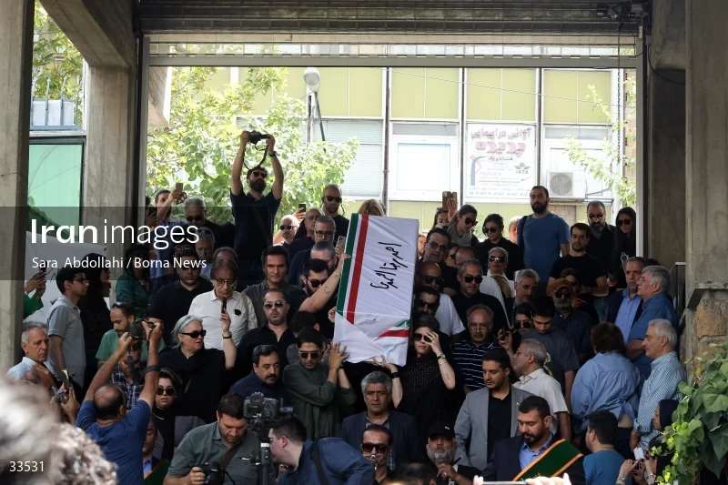 The funeral ceremony of Ahmadreza Ahmadi