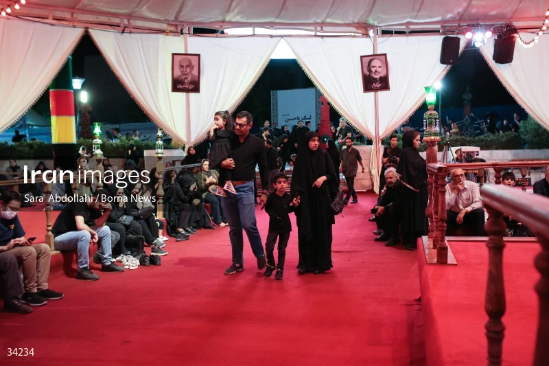Mourning in the Ashurai tent of Haft Tir square in Tehran