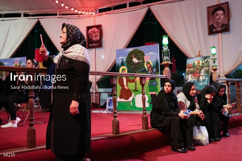 Mourning in the Ashurai tent of Haft Tir square in Tehran