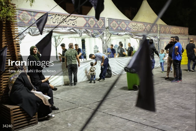 Mourning in the Ashurai tent of Haft Tir square in Tehran