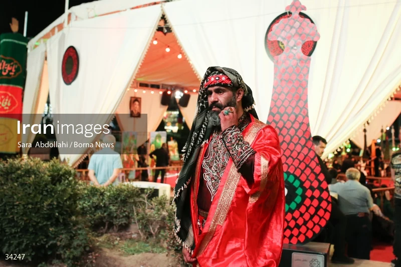 Mourning in the Ashurai tent of Haft Tir square in Tehran