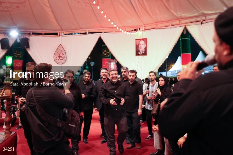 Mourning in the Ashurai tent of Haft Tir square in Tehran