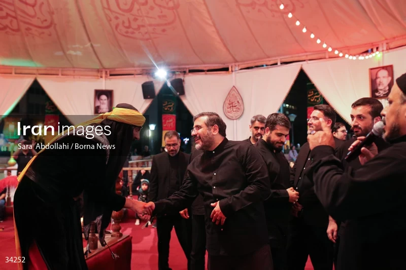 Mourning in the Ashurai tent of Haft Tir square in Tehran