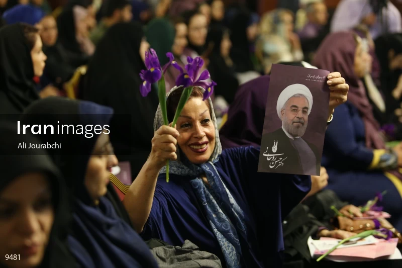 Campaign rally of women in support of Hassan Rouhani