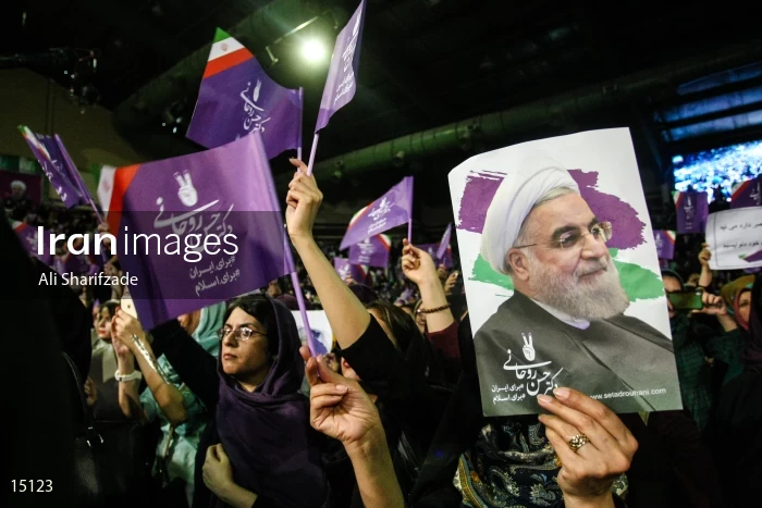 campaign rally in support of Hassan Rouhani
