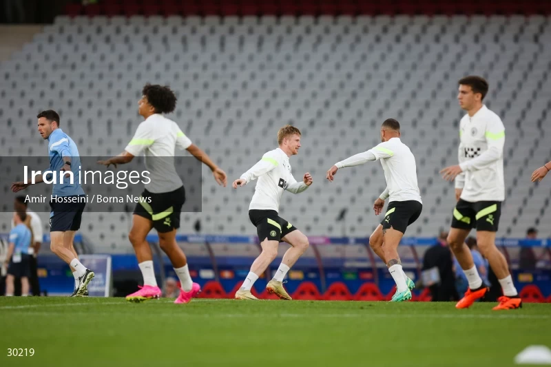 Manchester City training session before the UEFA Champions League Final match