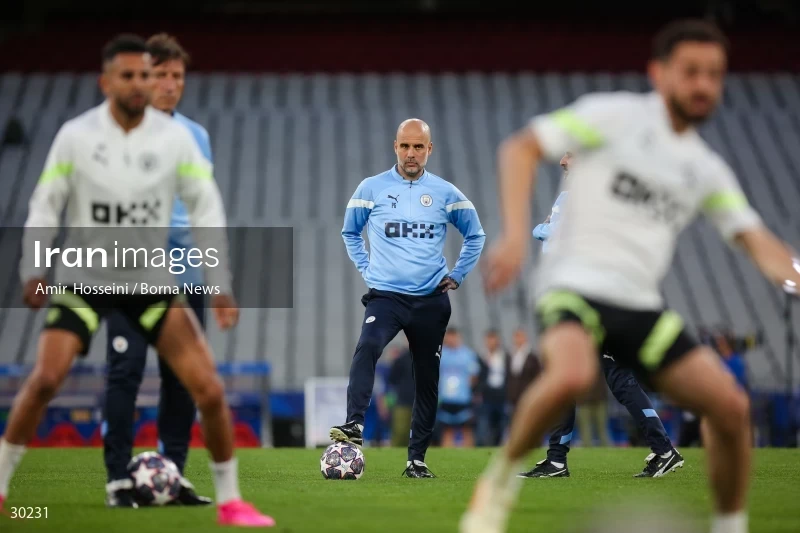 Manchester City training session before the UEFA Champions League Final match