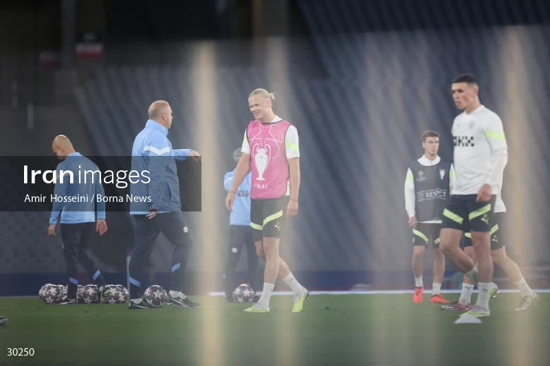 Manchester City training session before the UEFA Champions League Final match