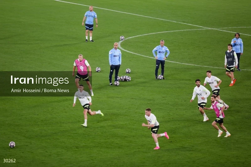 Manchester City training session before the UEFA Champions League Final match