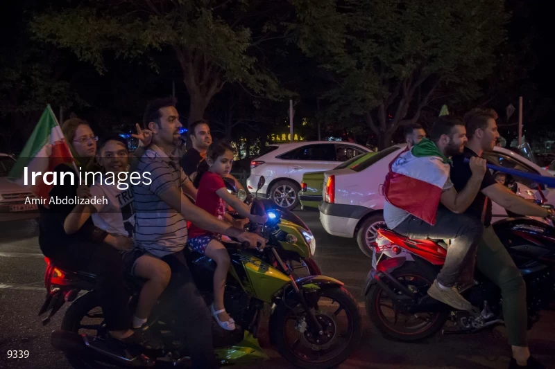 Celebration of qualification for 2018 FIFA World Cup in Iran