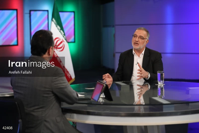 Alireza Zakani on the "Safe Aval (Prime Row)" program on the News Network