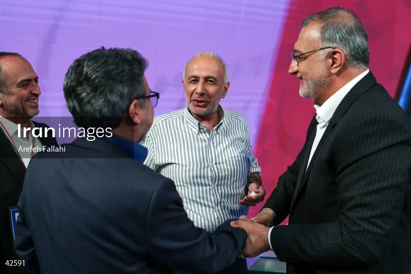 Alireza Zakani on the Political Roundtable program on Channel Three
